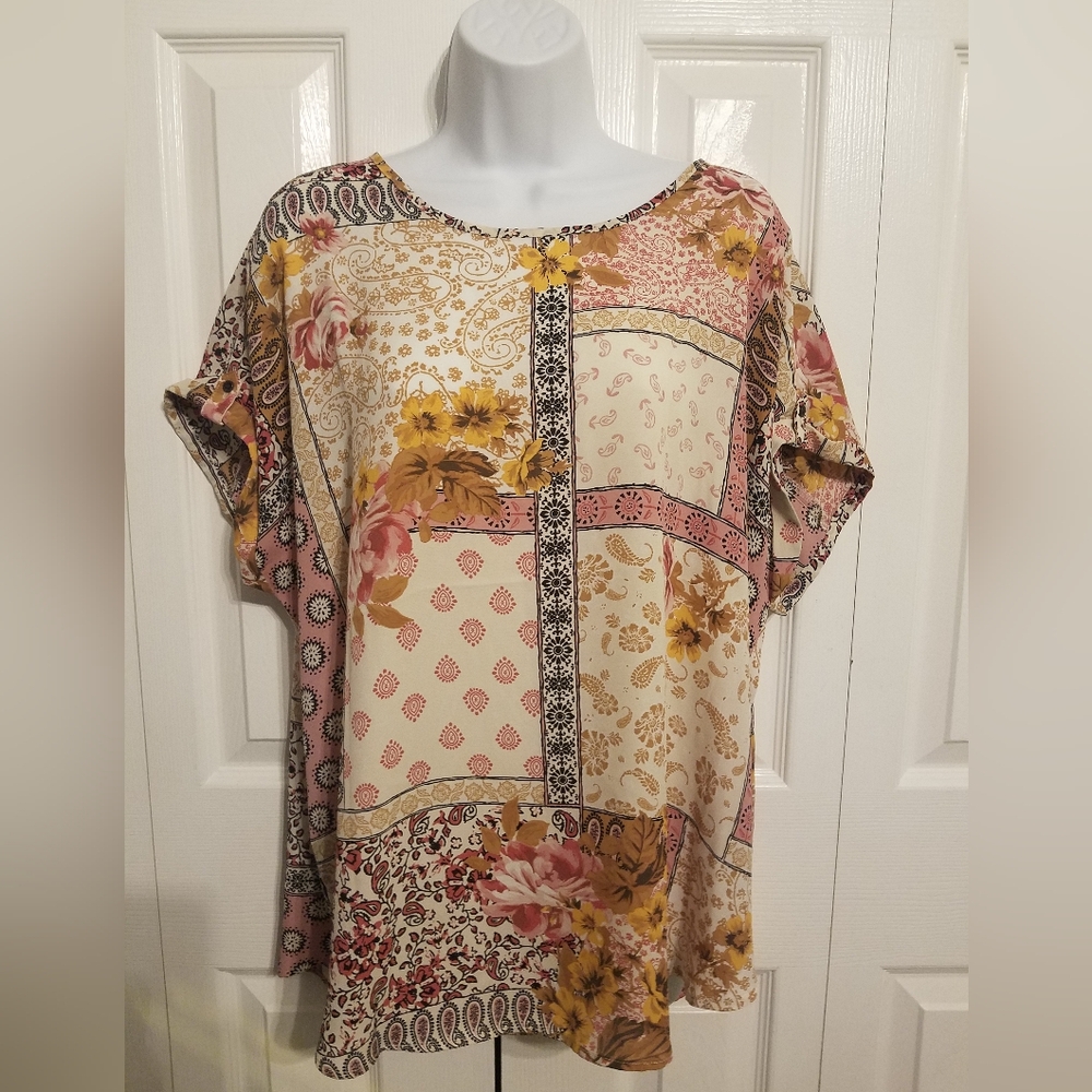 Maurices Yellow Gold Flutter Sleeve Blouse